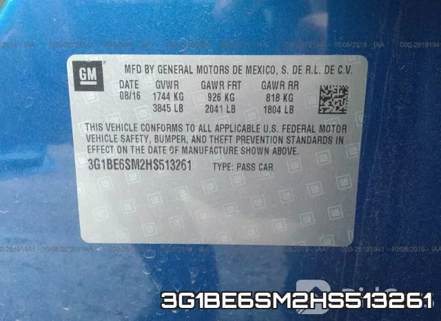 3G1BE6SM2HS513261 фото 10