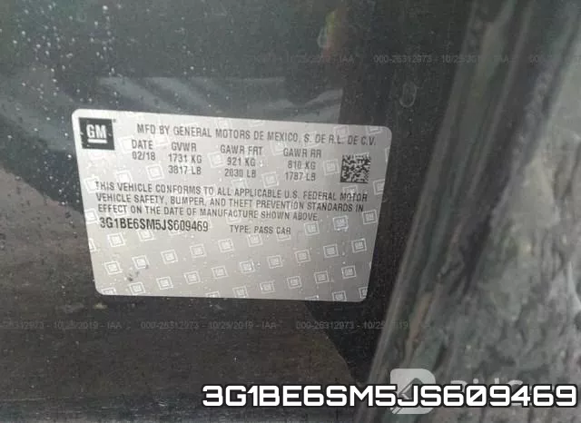 3G1BE6SM5JS609469 фото 10