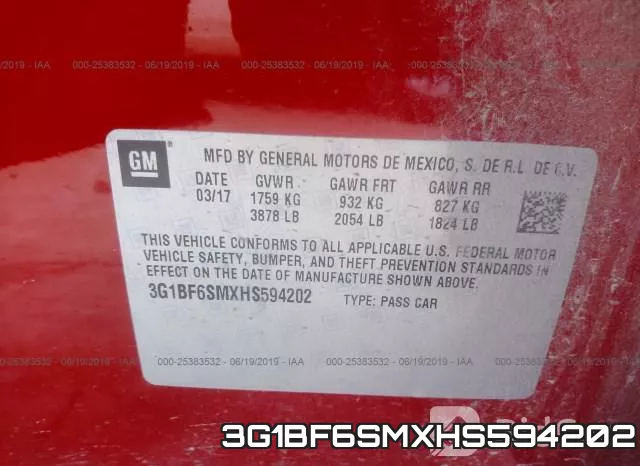 3G1BF6SMXHS594202 фото 10