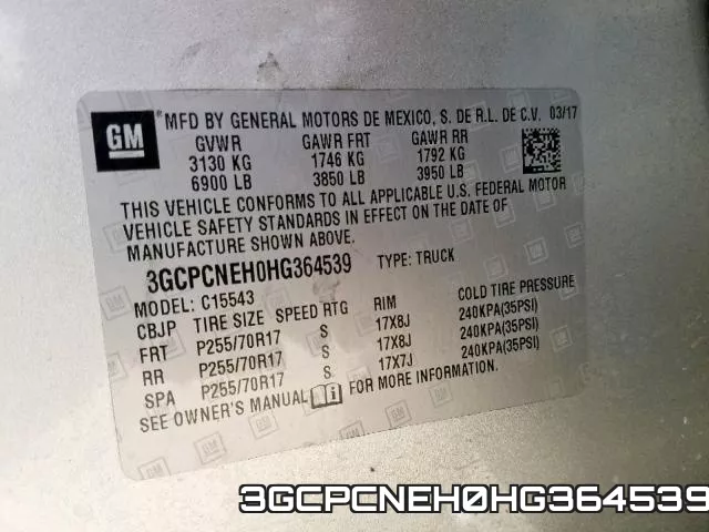 3GCPCNEH0HG364539 фото 2