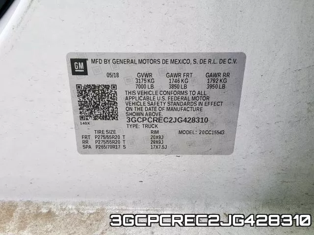3GCPCREC2JG428310 фото 2