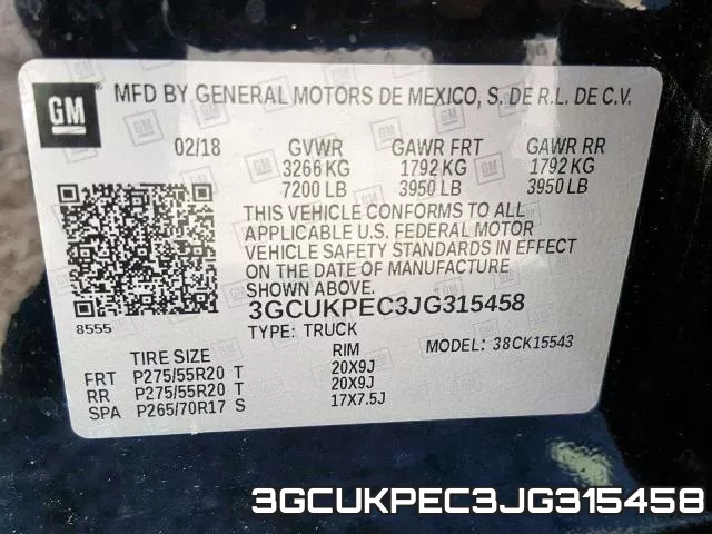 3GCUKPEC3JG315458 фото 2