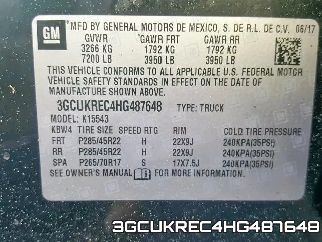 3GCUKREC4HG487648 фото 2