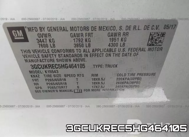 3GCUKREC5HG464105 фото 10