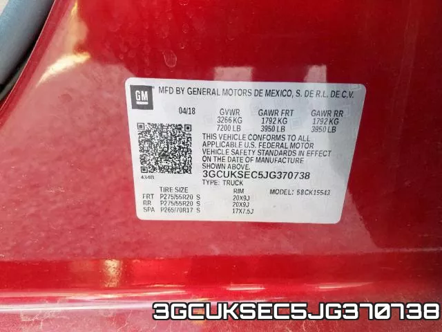 3GCUKSEC5JG370738 фото 2