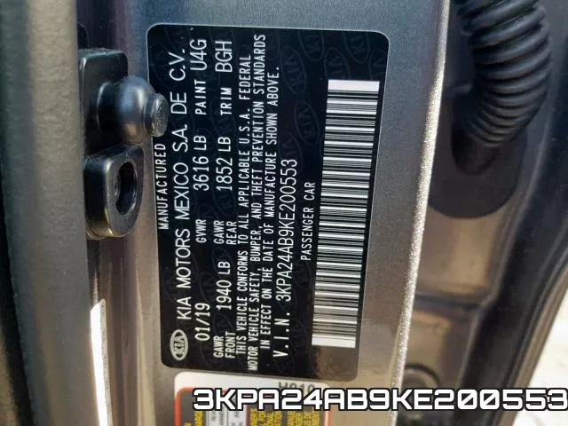 3KPA24AB9KE200553 фото 2