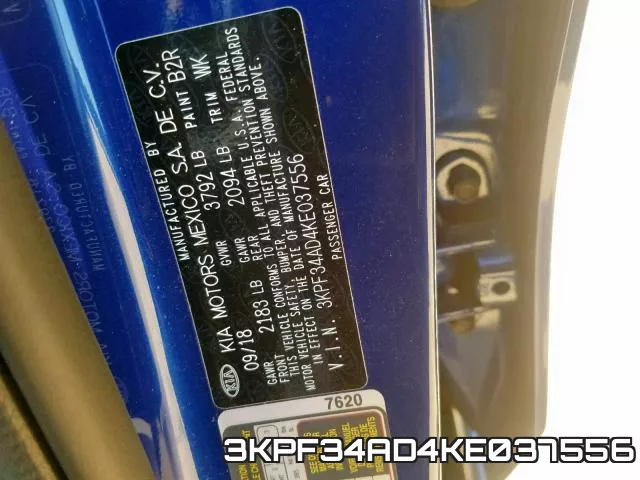 3KPF34AD4KE037556 фото 2