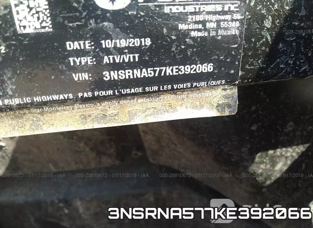 3NSRNA577KE392066 фото 2