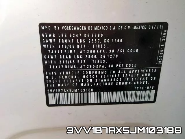 3VV1B7AX5JM103188 фото 2