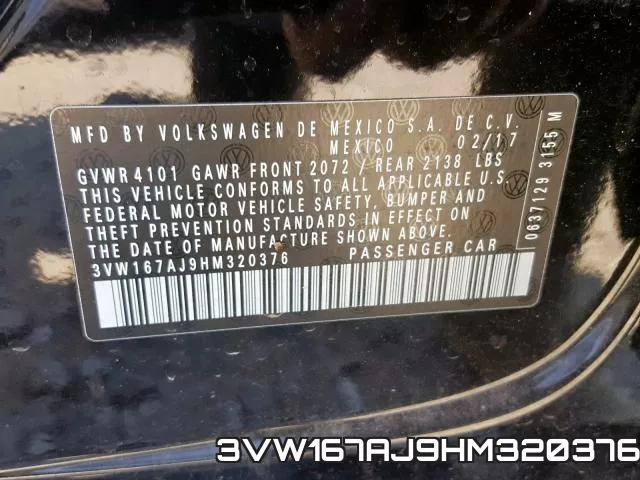 3VW167AJ9HM320376 фото 2