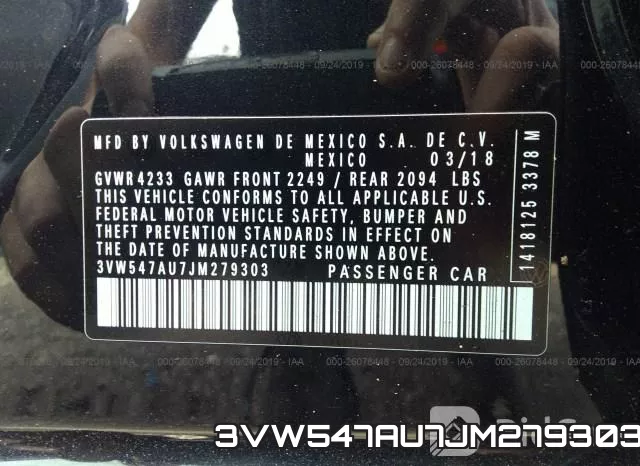3VW547AU7JM279303 фото 10