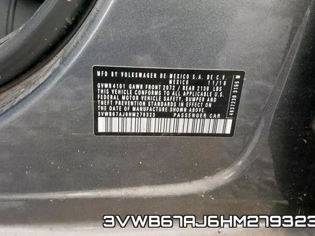 3VWB67AJ6HM279323 фото 2