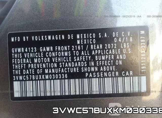 3VWC57BUXKM030336 фото 10