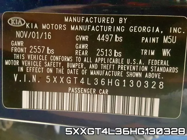 5XXGT4L36HG130328 фото 2