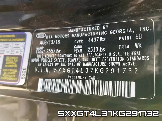 5XXGT4L37KG291732 фото 2