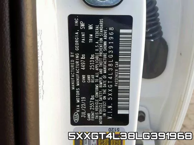 5XXGT4L38LG391968 фото 2