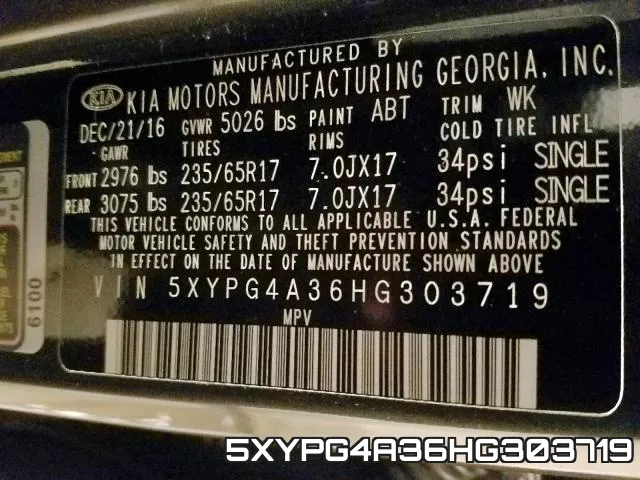 5XYPG4A36HG303719 фото 2