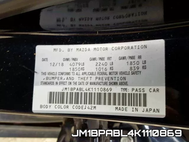 JM1BPABL4K1110869 фото 2