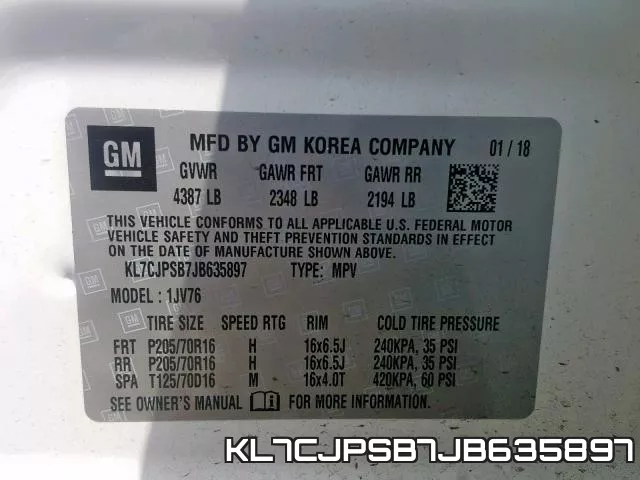 KL7CJPSB7JB635897 фото 2
