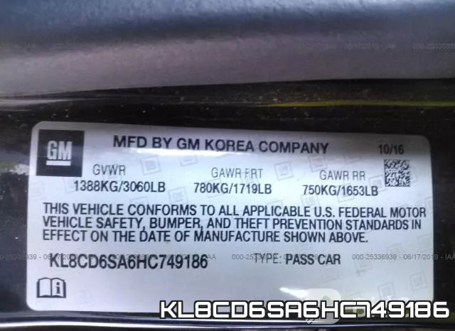 KL8CD6SA6HC749186 фото 10