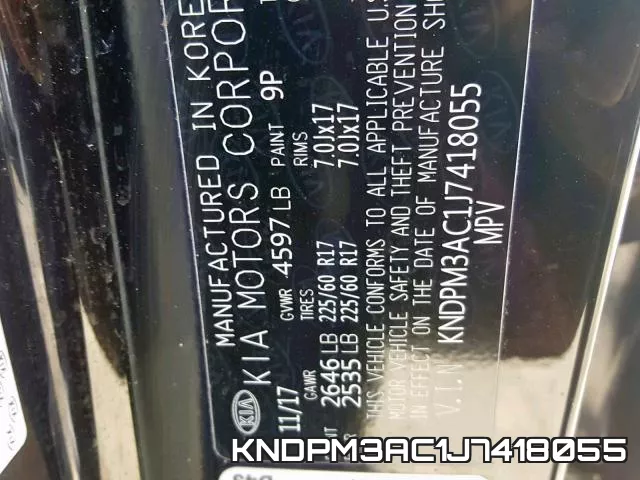 KNDPM3AC1J7418055 фото 2