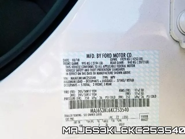 MAJ6S3KL6KC253540 фото 2