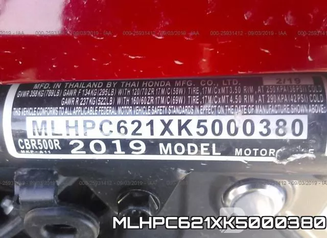 MLHPC621XK5000380 фото 2