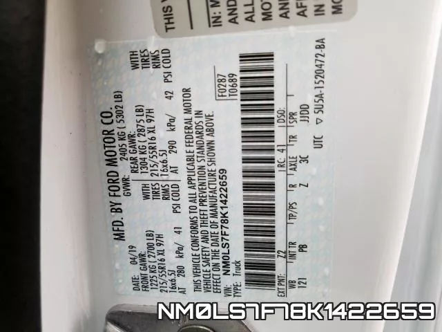 NM0LS7F78K1422659 фото 2