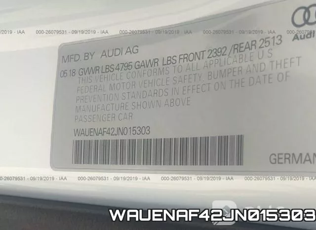WAUENAF42JN015303 фото 10