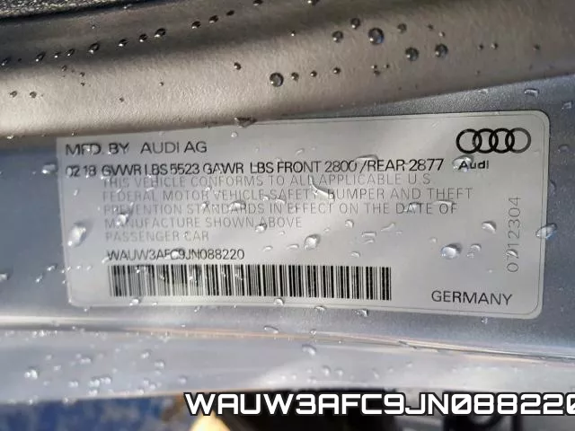 WAUW3AFC9JN088220 фото 2