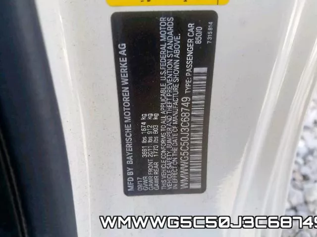 WMWWG5C50J3C68749 фото 2