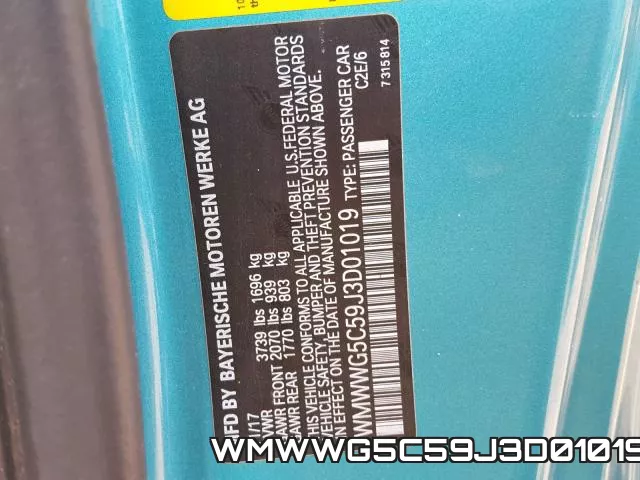 WMWWG5C59J3D01019 фото 2