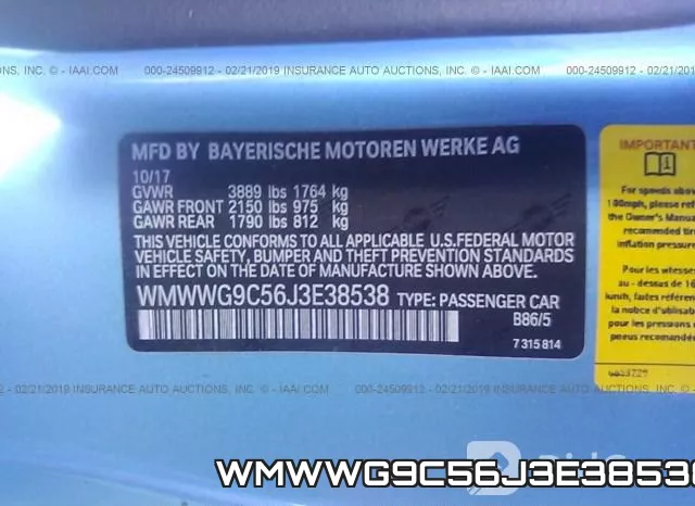 WMWWG9C56J3E38538 фото 10