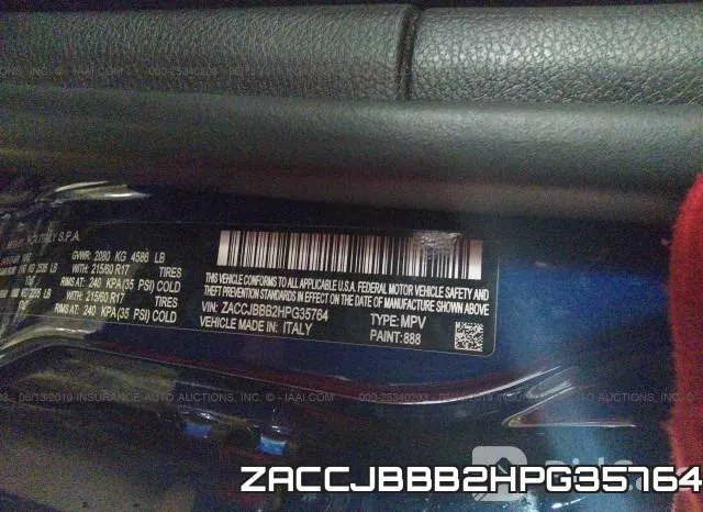 ZACCJBBB2HPG35764 фото 10