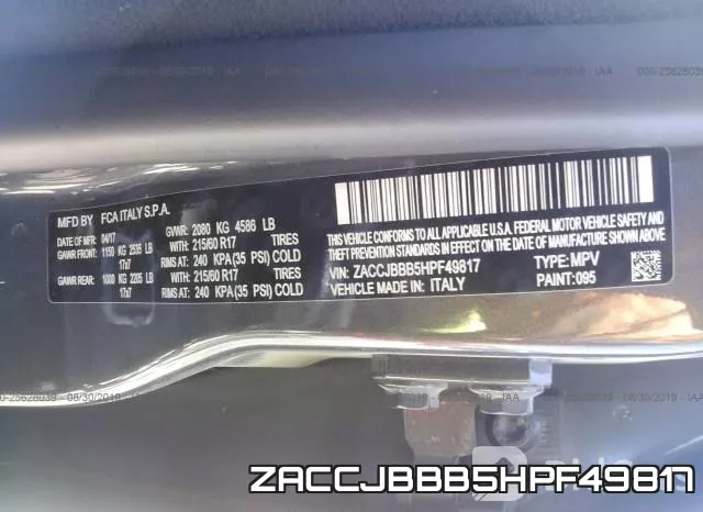 ZACCJBBB5HPF49817 фото 10