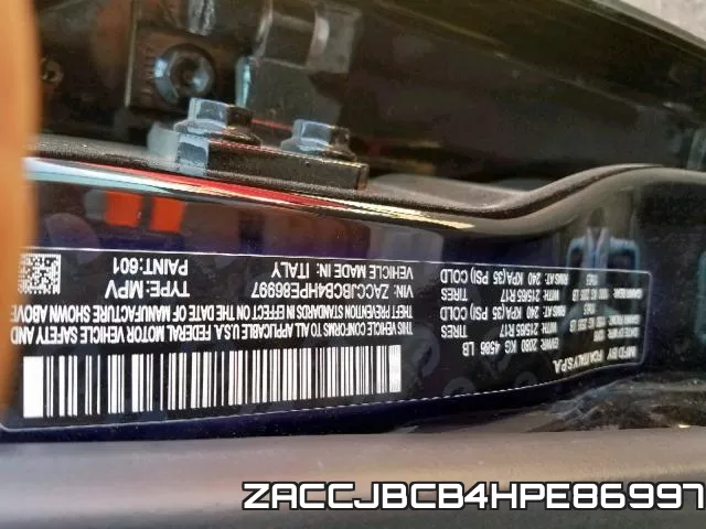 ZACCJBCB4HPE86997 фото 2