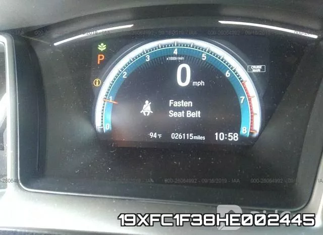 19XFC1F38HE002445 фото 8