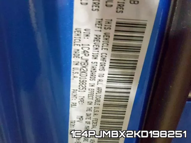 1C4PJMBX2KD198251 фото 2