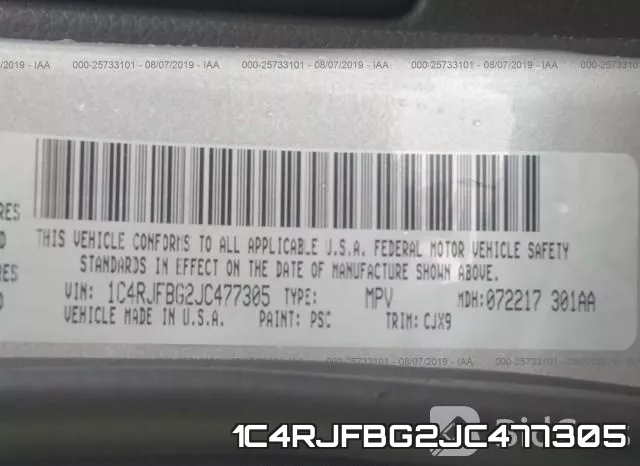 1C4RJFBG2JC477305 фото 10
