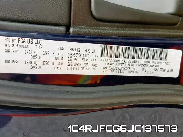 1C4RJFCG6JC137573 фото 2