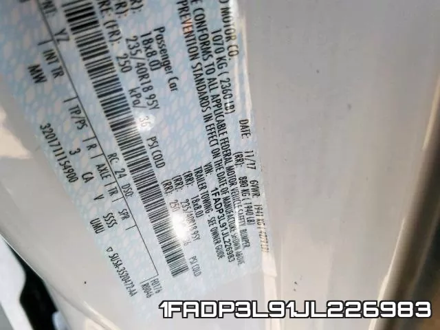 1FADP3L91JL226983 фото 2