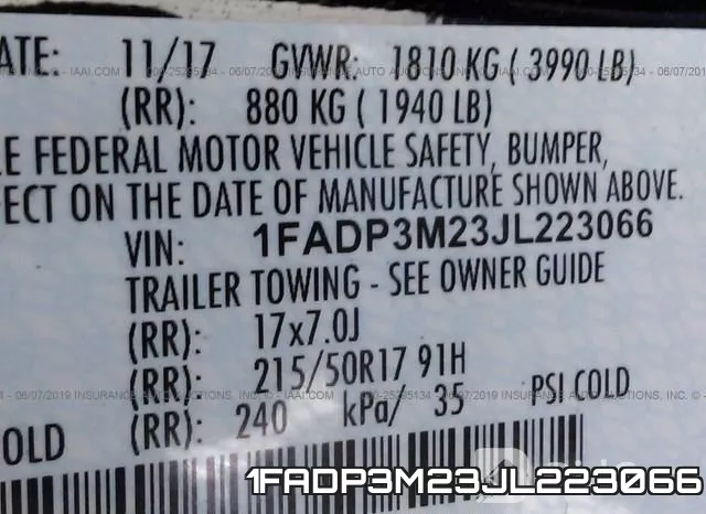 1FADP3M23JL223066 фото 10