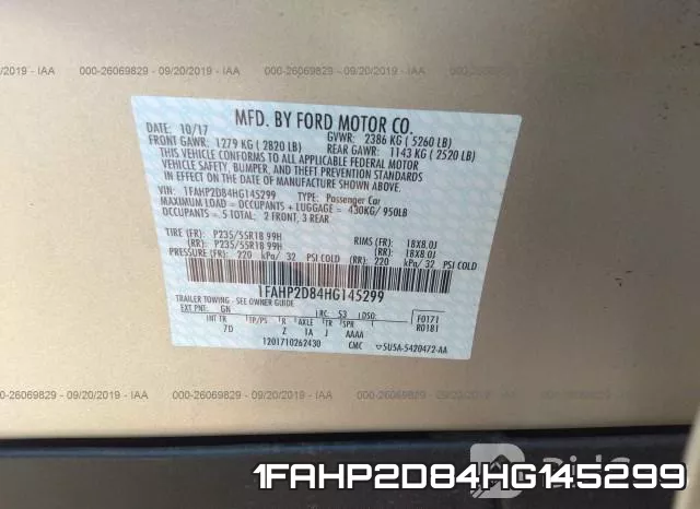 1FAHP2D84HG145299 фото 10