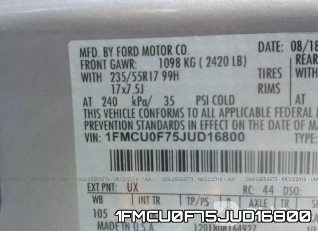1FMCU0F75JUD16800 фото 10