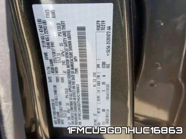 1FMCU9GD7HUC16863 фото 2