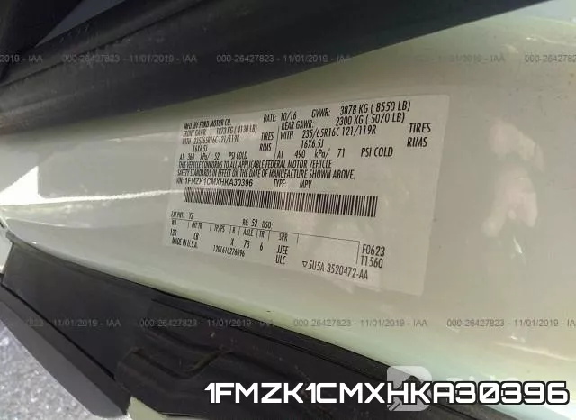 1FMZK1CMXHKA30396 фото 10