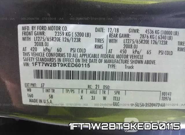 1FT7W2BT9KED60115 фото 10