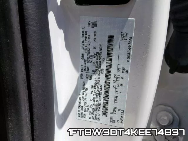 1FT8W3DT4KEE74837 фото 2