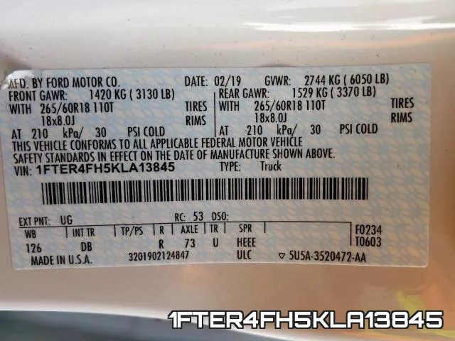 1FTER4FH5KLA13845 фото 2