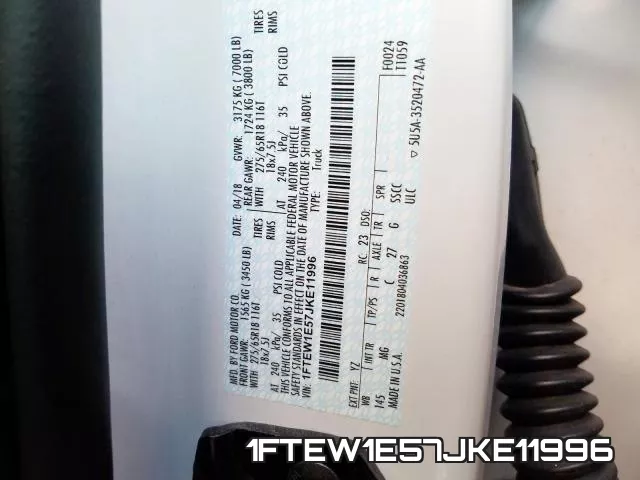 1FTEW1E57JKE11996 фото 2